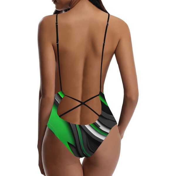 Lacing Backless One-Piece Swimsuit: Turning Backs and Turning Heads