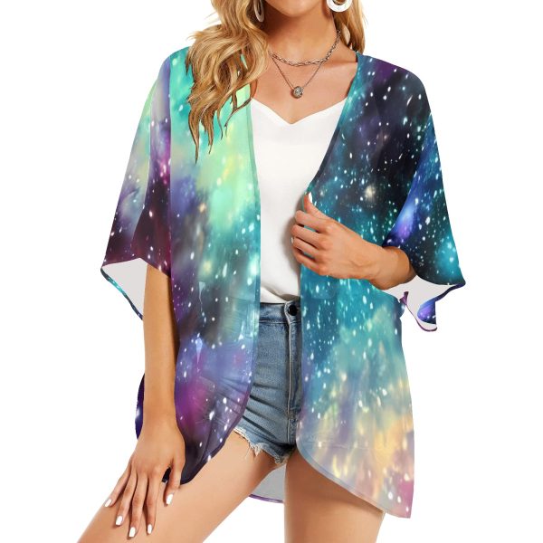 Journey Through the Galaxies with the Chiffon Beach Kimono Extravaganza!