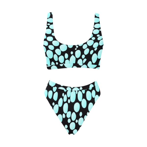 Sport Top & High-Waisted Bikini Swimsuit: The Ultimate Fusion of Fitness & Fashion 🌊🏋️‍♀️