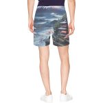 Origami Oceans Beach Shorts: Folded Fantasies by the Sea