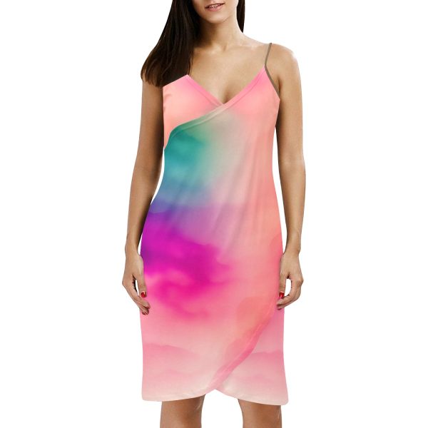 👗 Watercolor Beach Dress 🎨 Whispers in the Wind
