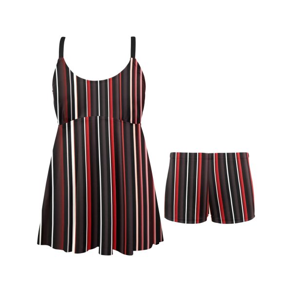 A Splash of Elegance: The Chest Sexy Pleated Two-Piece Swim Dress!