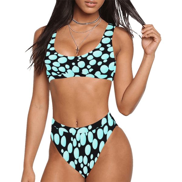 Sport Top & High-Waisted Bikini Swimsuit: The Ultimate Fusion of Fitness & Fashion 🌊🏋️‍♀️