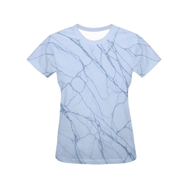 👷‍♀️ ‘Real-Deal Rebel’: A Marblized Stylish Women's Designer T-shirt! 👷‍♀️