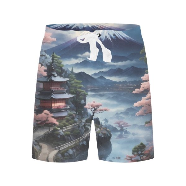 Origami Oceans Beach Shorts: Folded Fantasies by the Sea