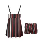 A Splash of Elegance: The Chest Sexy Pleated Two-Piece Swim Dress!