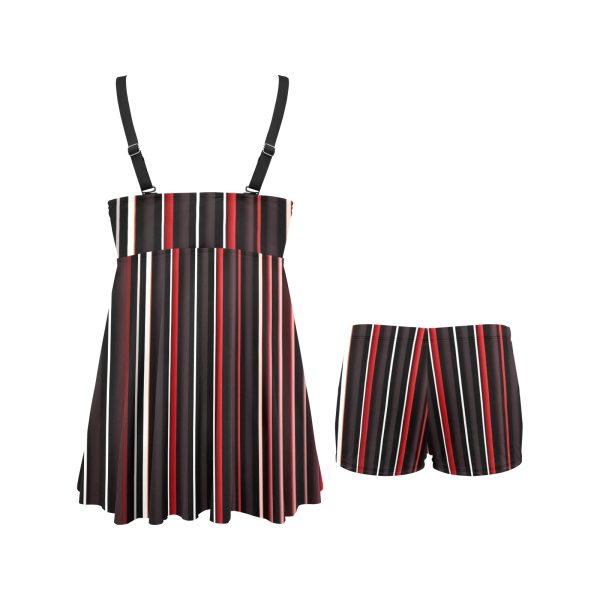 A Splash of Elegance: The Chest Sexy Pleated Two-Piece Swim Dress!