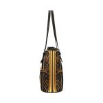 Leather Tote Bag 👑 Golden Emblem of Urban Royalty 