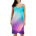 Skygazer Symphony ๐ Spaghetti Strap Backless Beach Dress! โจ