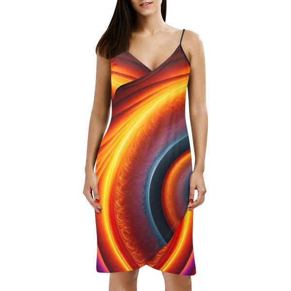 🌟🌺 Scarlett Radial Starlet Backless Beach Dress: A Vision in Red and Radiance! 🌺🌟
