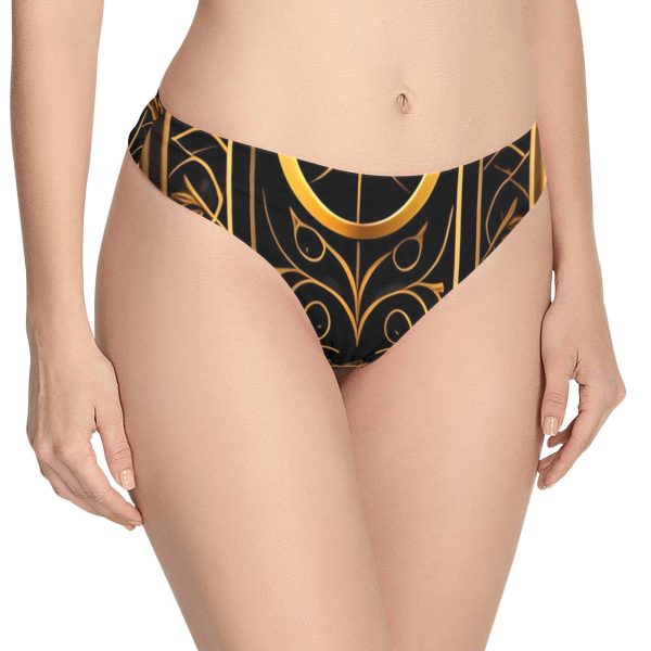 Golden Goddess™ Thong Panties – Where Ancient Elegance Meets Modern Divinity 🌟
