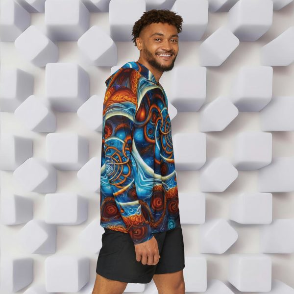 Men's Sports Warmup Hoodie: Dive Down the Wormhole of Workout Wonder! 🌀🏋️‍♂️🎤