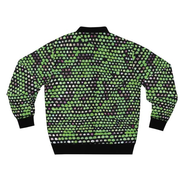 Iguana-Inspired Swagger: Men's Bomber Jacket - Scale Up Your Style!