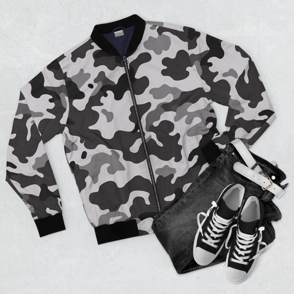 Camo Reimagined: The 'Urban Stealth' Men's Bomber Jacket