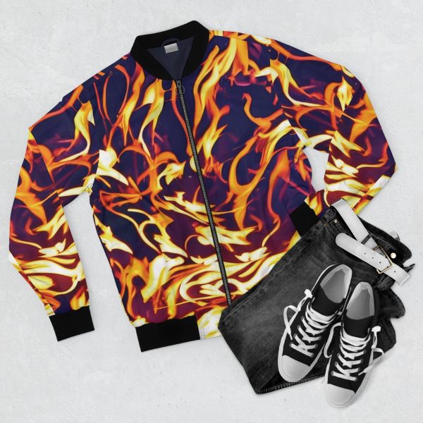 Blaze of Glory: The Men's Bomber Jacket That's Lit 🔥