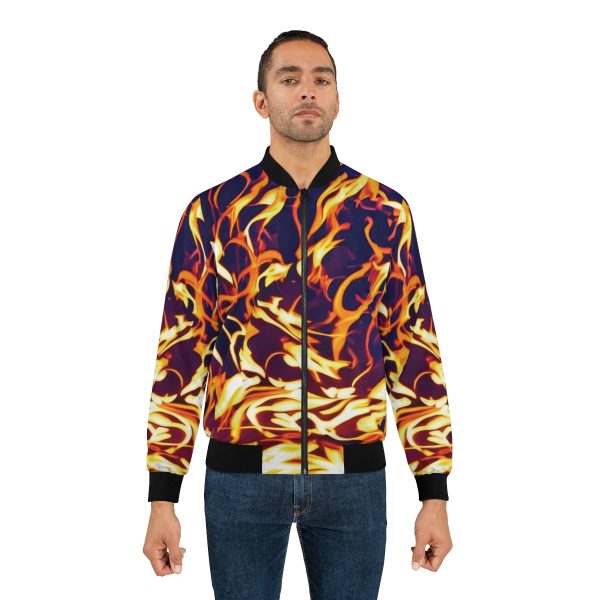 Blaze of Glory: The Men's Bomber Jacket That's Lit 🔥
