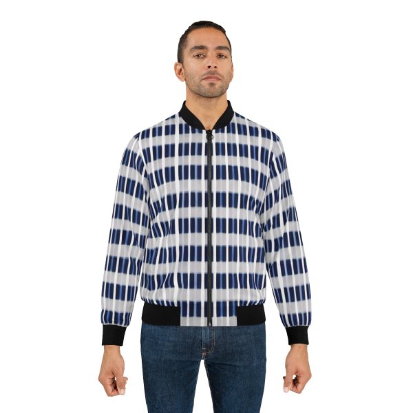 Checkerboard Chic: The Men's Bomber Jacket with Timeless Elegance