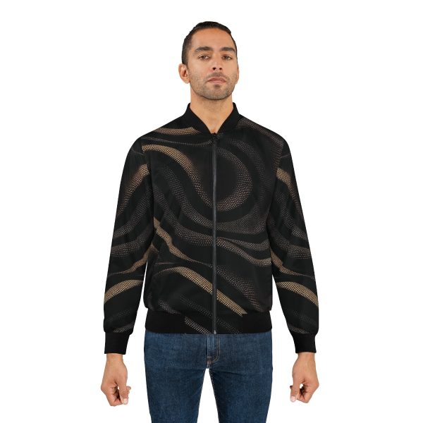 Shadow Serpent: The Men's Bomber Jacket with a Dark Wave Twist