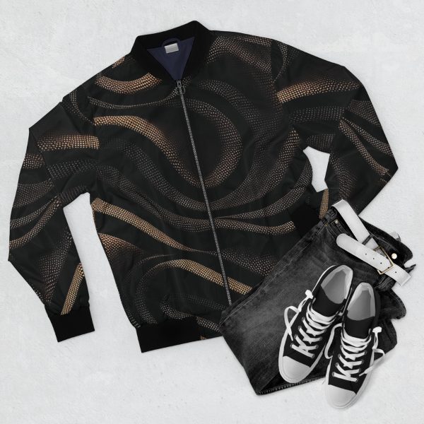 Shadow Serpent: The Men's Bomber Jacket with a Dark Wave Twist