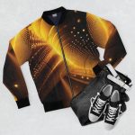 Golden Warp Speed: The Men's Bomber Jacket That Breaks Fashion Boundaries