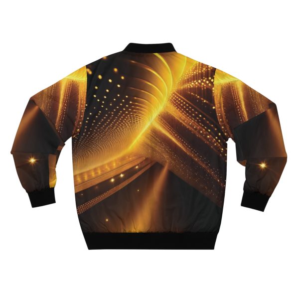 Golden Warp Speed: The Men's Bomber Jacket That Breaks Fashion Boundaries