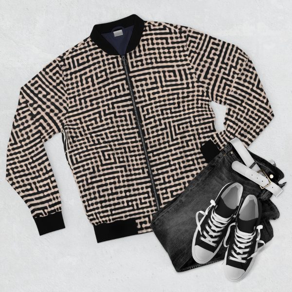 Maze Master: The Men's Bomber Jacket That's a Mind-Bending Marvel
