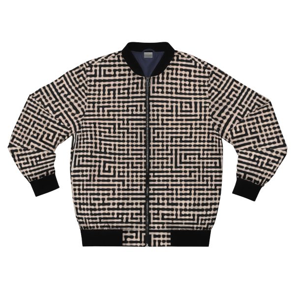 Maze Master: The Men's Bomber Jacket That's a Mind-Bending Marvel