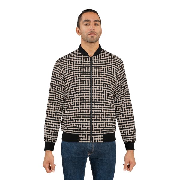 Maze Master: The Men's Bomber Jacket That's a Mind-Bending Marvel