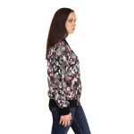 The Abstract Rose Petal & Snowstorm Women's Bomber Jacket