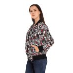 The Abstract Rose Petal & Snowstorm Women's Bomber Jacket