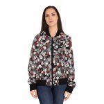 The Abstract Rose Petal & Snowstorm Women's Bomber Jacket