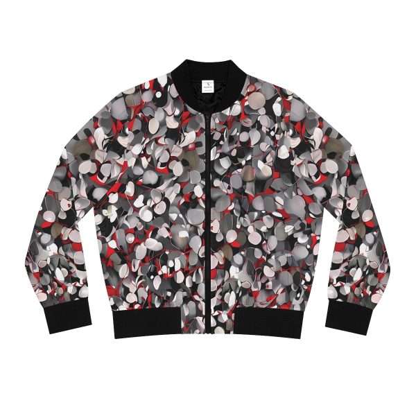 The Abstract Rose Petal & Snowstorm Women's Bomber Jacket