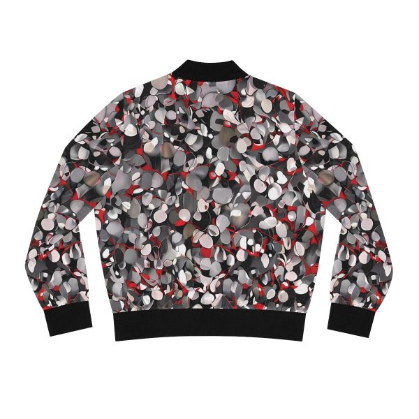 The Abstract Rose Petal & Snowstorm Women's Bomber Jacket
