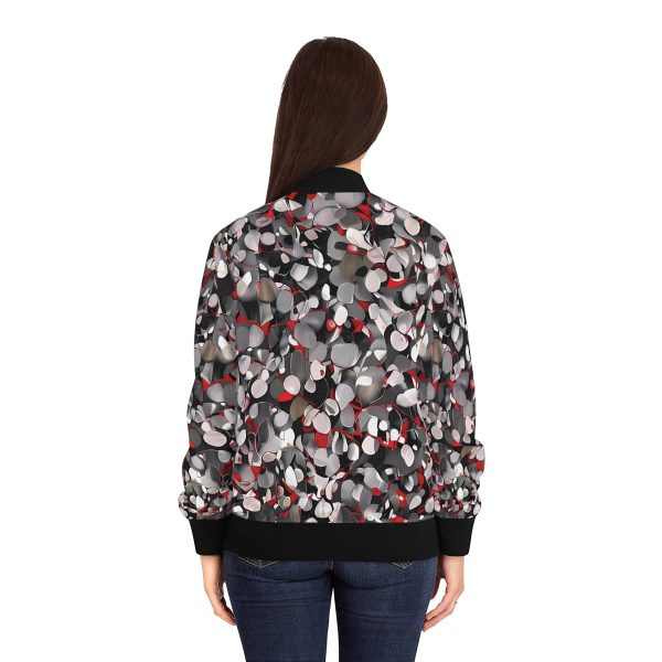 The Abstract Rose Petal & Snowstorm Women's Bomber Jacket