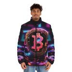 Crypto Cool: The Bitcoin Blizzard Men's Winter Coat đâď¸