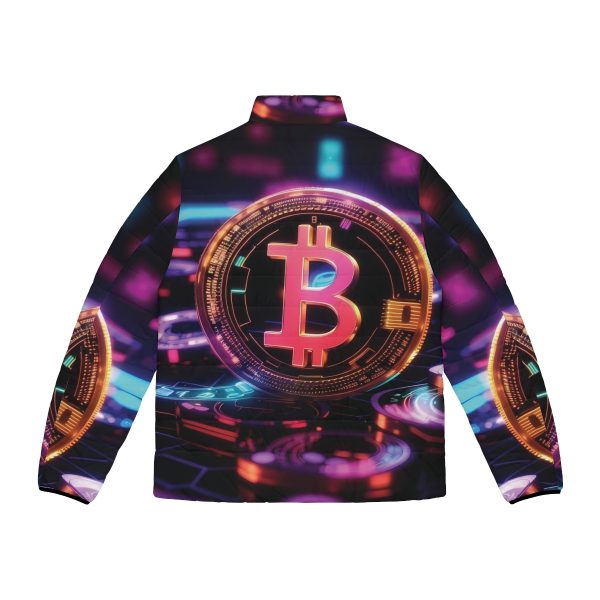 Crypto Cool: The Bitcoin Blizzard Men's Winter Coat đâď¸