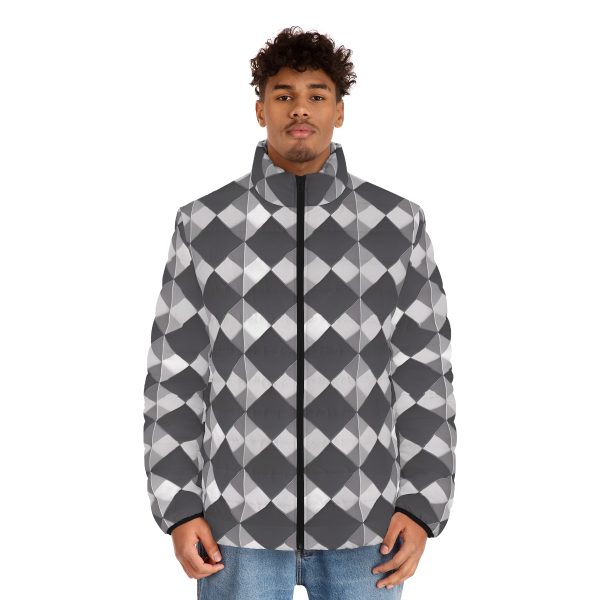 The Checkmate Charm: A Men's Winter Jacket That's King of the Closet