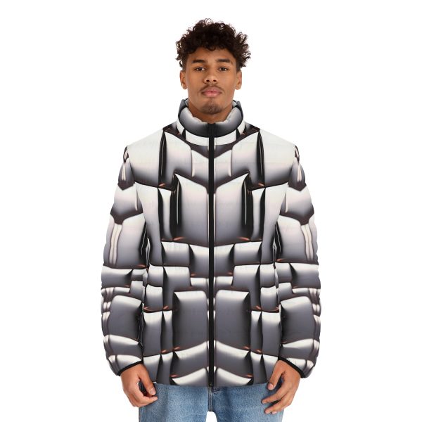The "Cloud Nine Chrome" Men's Puffer Jacket: Defy the Ordinary, Embrace the Extraordinary