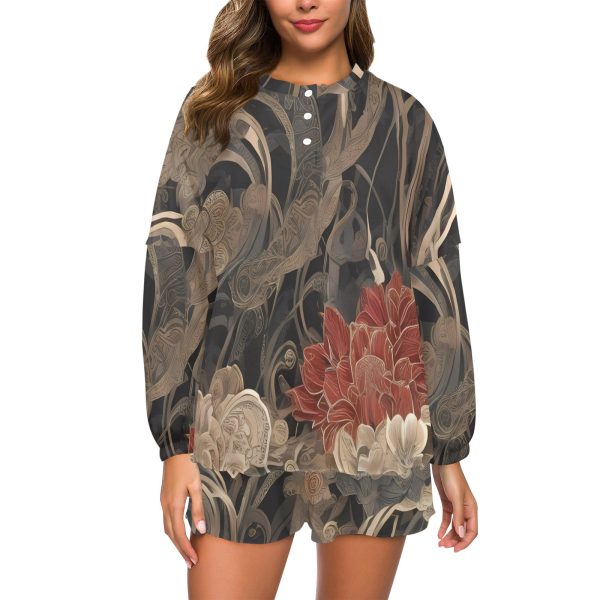 🌟 Hit Snooze in Style: The Eclectic Elegance of Women's Long Sleeve Pajama Sets 🌟