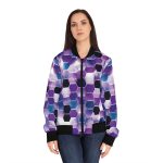 Women's Cosmic Hex Bomber Jacket: Style that's Simply Stellar! 🌌🧥