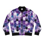 Women's Cosmic Hex Bomber Jacket: Style that's Simply Stellar! 🌌🧥