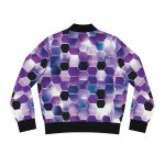 Women's Cosmic Hex Bomber Jacket: Style that's Simply Stellar! 🌌🧥