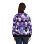 Women's Cosmic Hex Bomber Jacket: Style that's Simply Stellar! 🌌🧥