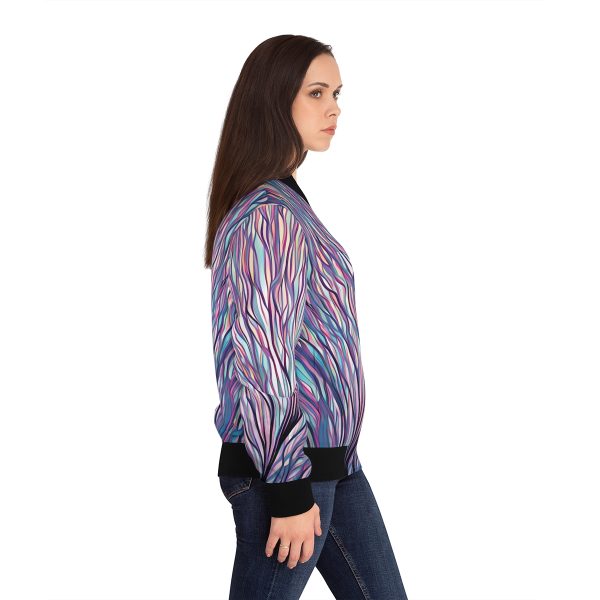 Women's Vibrant Pulse Bomber Jacket: Rhythms of the City! 🌆🧥