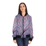 Women's Vibrant Pulse Bomber Jacket: Rhythms of the City! 🌆🧥