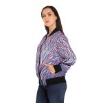 Women's Vibrant Pulse Bomber Jacket: Rhythms of the City! 🌆🧥